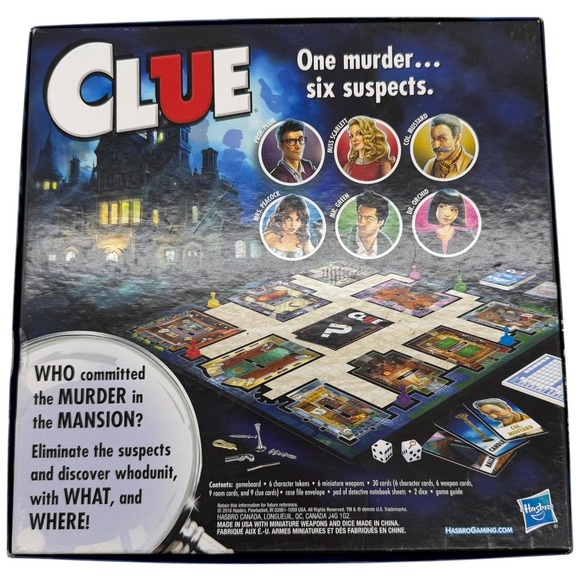 Hasbro Clue The Classic Mystery Board Game A5826 Complete 2018 Edition - Picture 6 of 14